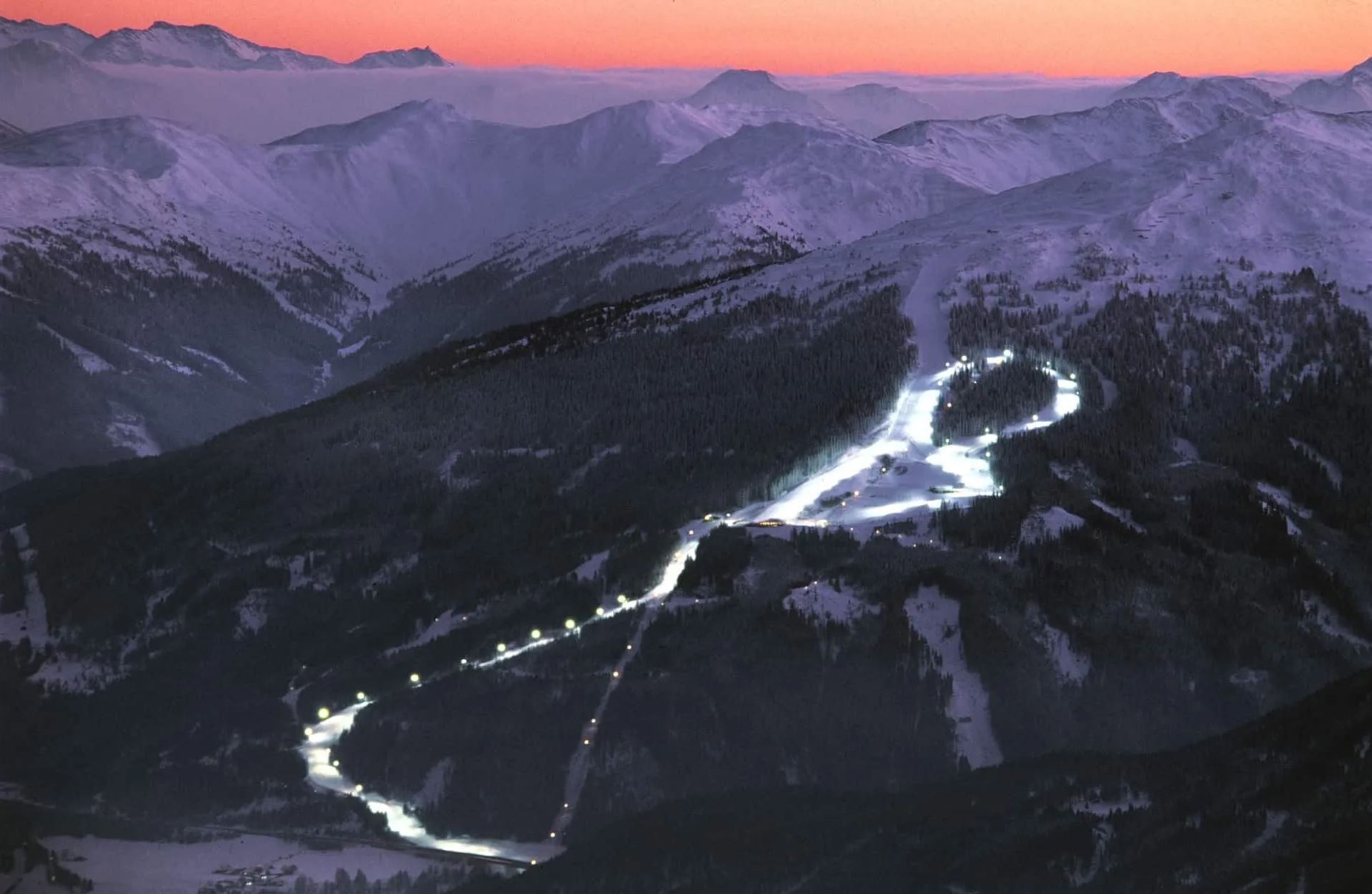 Nachtskifahren auf der Berger Alm