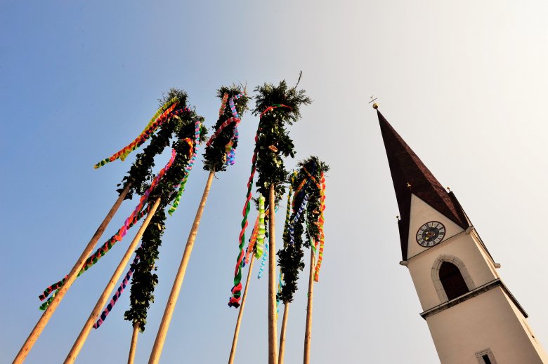 Hoog in de lucht tronen deze palmlatten in Kramsach.
, © Gabriele Grießenböck