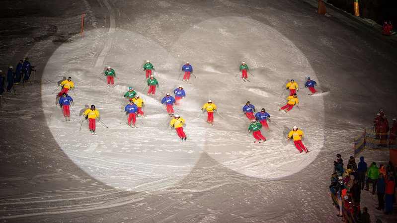 Tijdens de Nightflow Fiss laten skileraren zien wat zij kunnen, © Bergbahnen Fiss-Ladis